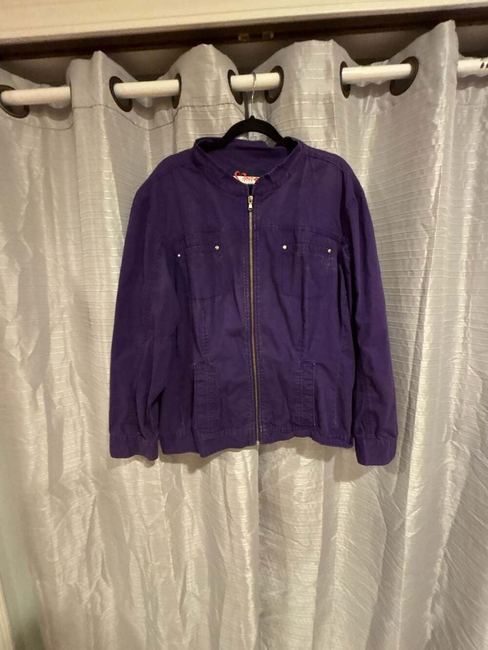 MWAH Jeans Purple Full Zip Jacket Size 2X